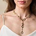 Equestrian Snaffle Bit Chain Necklace 34" - Gold