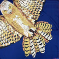 GF08-SQ72 VINTAGE OWL PRINT BIG SIZE SQUARE SCARF