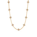Berry Clover Double Sided Necklace, 16"+2" - MOP