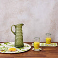 Tall Hobnail Jug | Moss Green | 1.2L | Bohemia Crystal