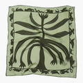 Familiar 100% Silk Scarf Bandana Hand Printed with Animals