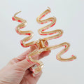 Willow Rosé Metal Squiggle Claw Clip - Large