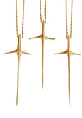 Gold Cross Necklace // Crown of Thorns Necklace