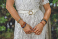 Round Brass Buckle Suede/Genuine Leather Belt|Minimalist