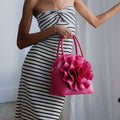 Roxanne Black Recycled Top Handle Bag