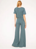 Ponte Knit Wide Leg Pant