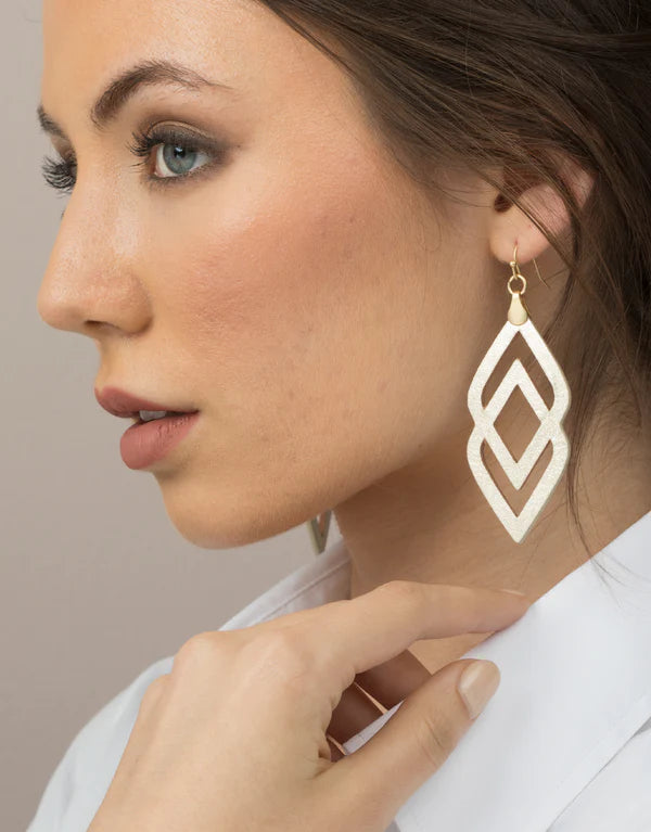 Deco Drama Leather Earrings