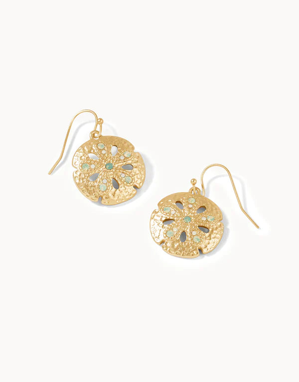Sand Dollar Opal Earrings