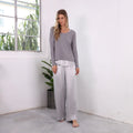 Frankie- Rib Knit High/Low Sweatshirt with Slit