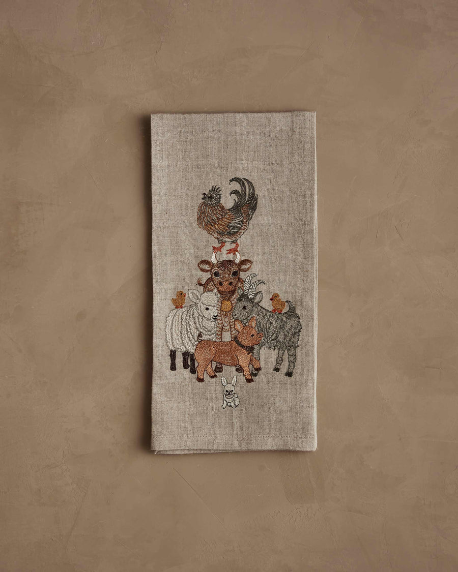 Barnyard Friends Tea Towel