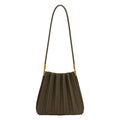 Carrie Olive Vegan Suede Shoulder Bag