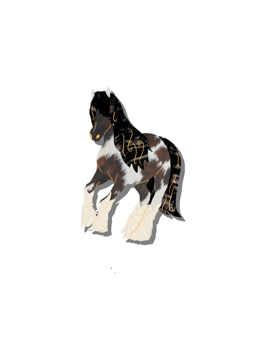Hand-painted Horse Claw Hair Clip | Eco-Friendly