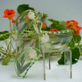 Lotus Flower Hair Claw in Clear Green Acetate