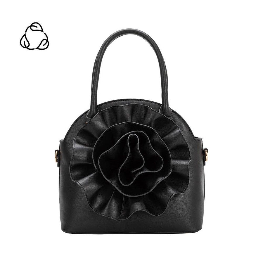 Roxanne Black Recycled Top Handle Bag