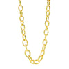 Bangkok Bamboo Link Necklace, 18" - Gold/Green Enamel