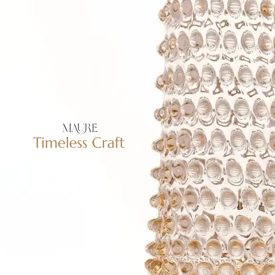 Tall Hobnail Jug | Apricot Chiffon | 1.2L | Bohemia Crystal