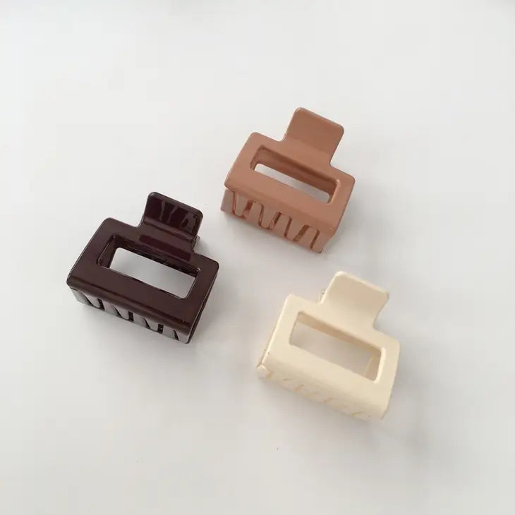 Simone Gloss: Neutral Square Claw Clip