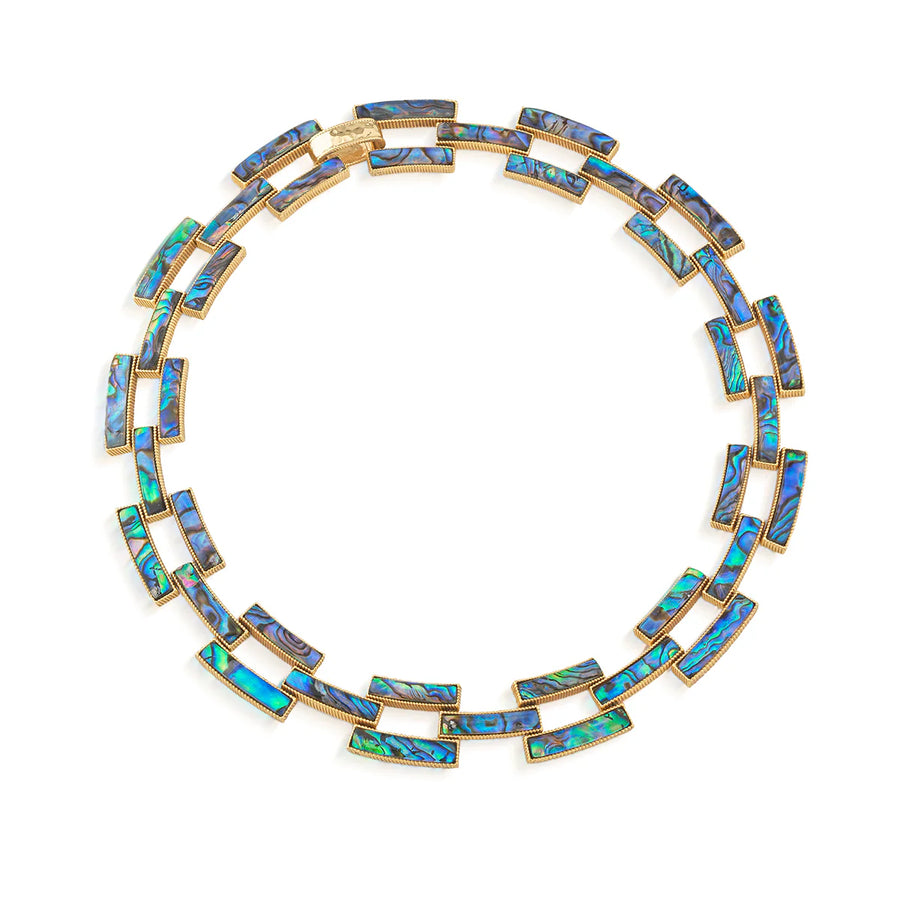 Pathway Link Necklace, 17" - Abalone