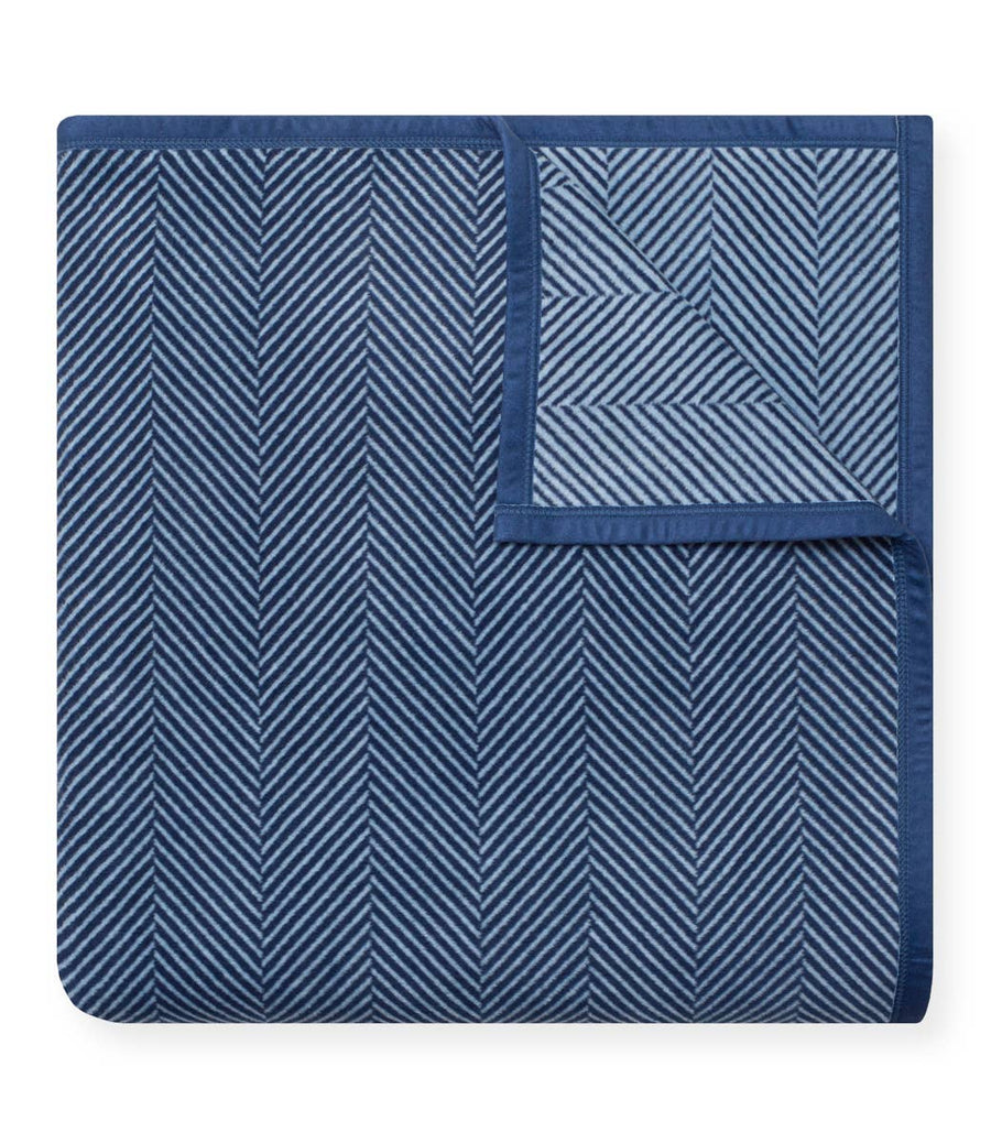 Harborview Herringbone Navy Blanket