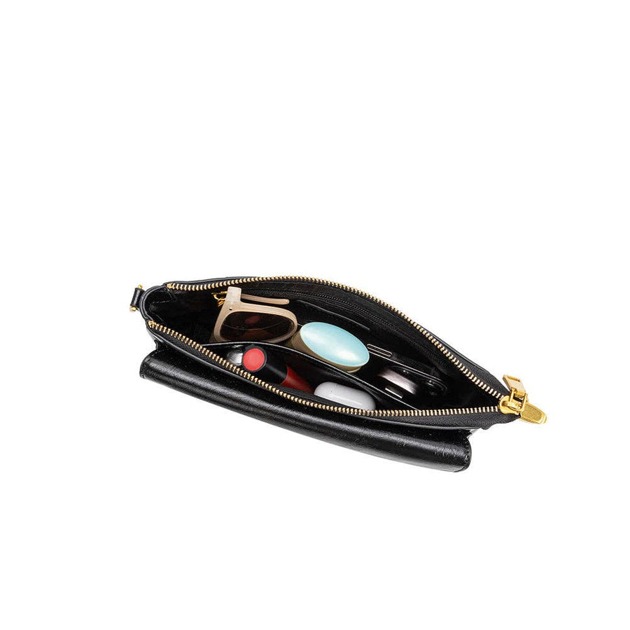 Aria Black Recycled Vegan Shoulder Bag