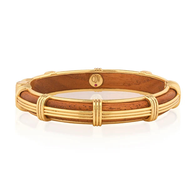 Gaia Petite Hinged Bangle S/M - Teak