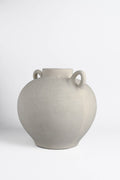 Paper Mache Vase Eco Mix White H 9.8" & Dia 10.4"