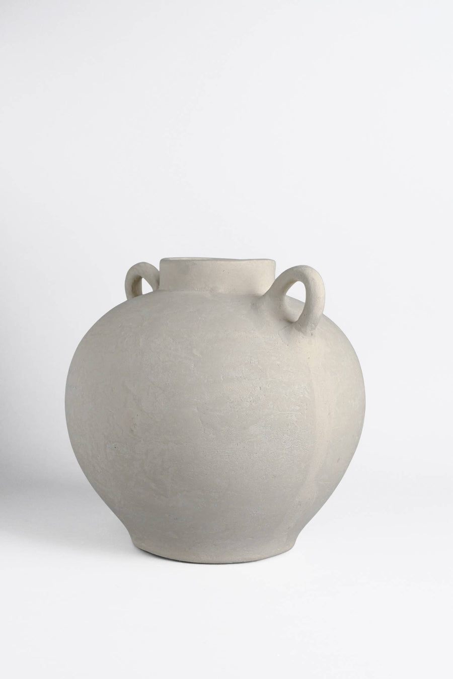 Paper Mache Vase Eco Mix White H 9.8" & Dia 10.4"