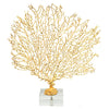 Small Gold Seafan with Clear Glass Base