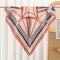 Square Coral Luxe Tack Poly Scarf