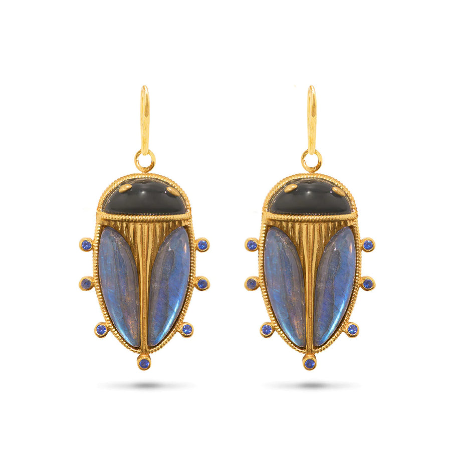 Scarab Petite Berry Drop Earrings