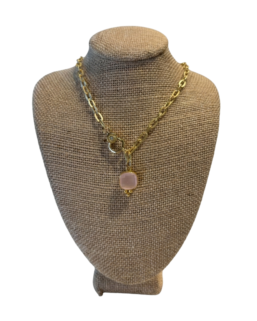 Petite Rose Quartz Necklace