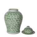 Mint Green Fish Scale Temple Jar