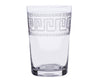 Set Of Six Crystal Tumblers with Greek Key Design