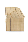 Amelia Set of 3 Pinstripe Pattern Nesting Straw Clutches