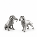 Pewter Hunting Dogs Salt & Pepper Set