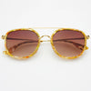 Weston Acetate Round Unisex Sunglasses - Yellow Tortoise