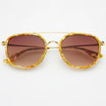 Weston Acetate Round Unisex Sunglasses - Yellow Tortoise