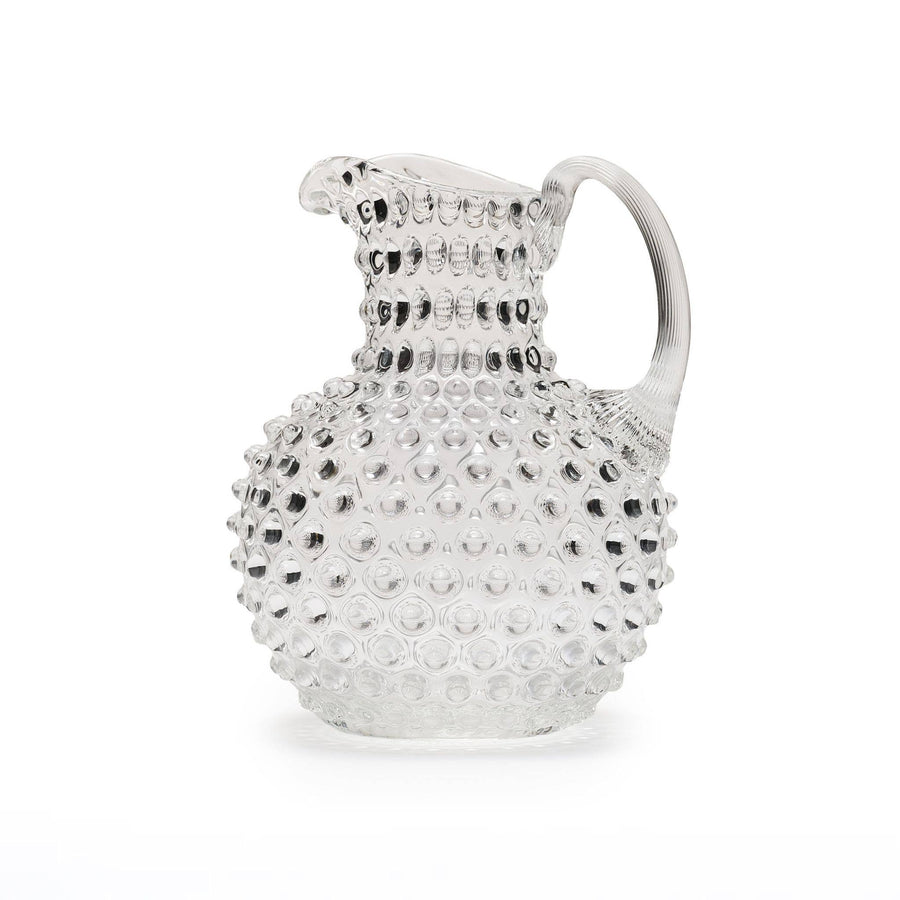 Hobnail Glass Pitcher | Clear Quartz | 2L | Vintage Jug