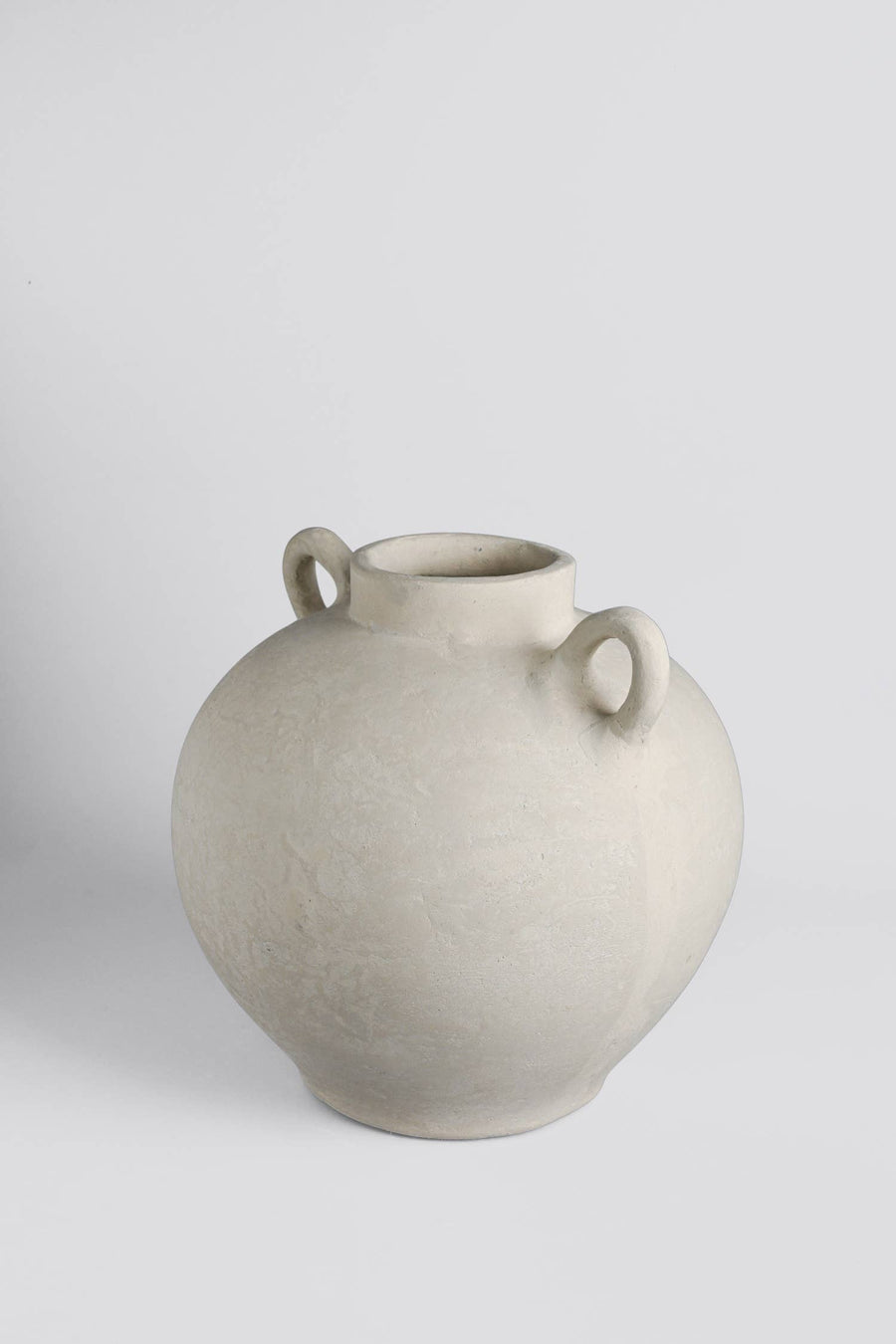 Paper Mache Vase Eco Mix White H 9.8" & Dia 10.4"