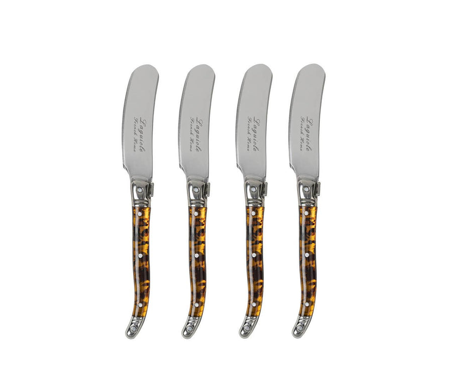 French Home Laguiole 4-Piece Tortoise Shell Spreader Set