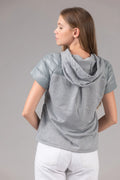 Quilted Short Sleeve Hoodie