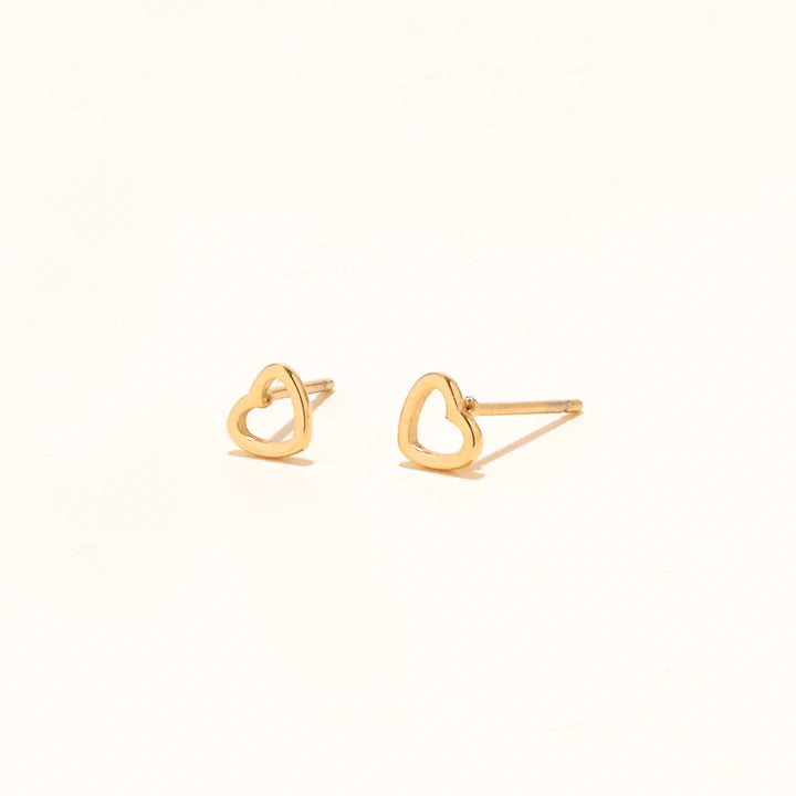 Open Heart Mini Studs