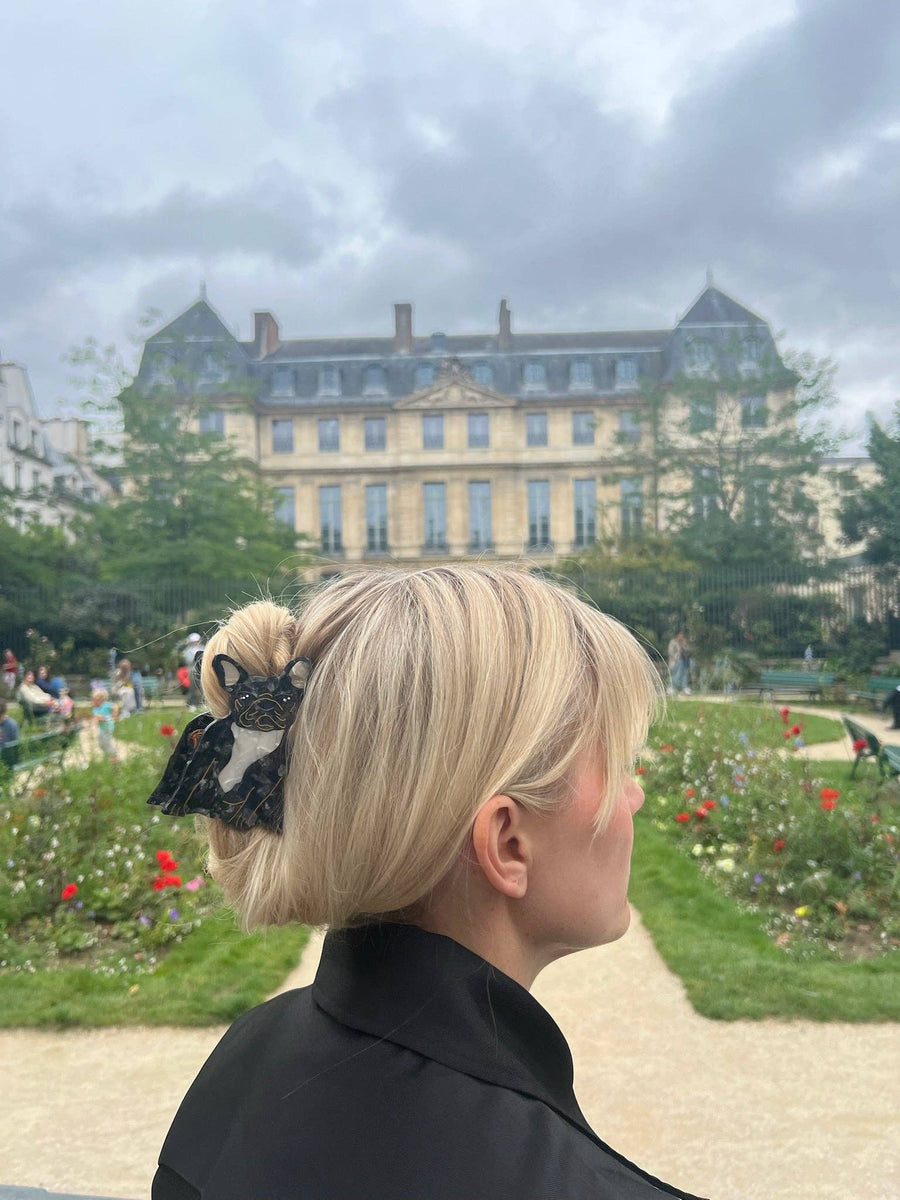 Hand-painted Frenchie Dog Breed Claw Hair Clip | Eco-Friendly