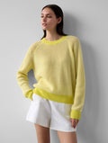 Cashmere Ramona Two Tone Mesh Sweatshirt