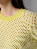 Cashmere Ramona Two Tone Mesh Sweatshirt