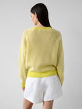Cashmere Ramona Two Tone Mesh Sweatshirt