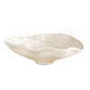 RESIN Alabaster Large Oval Bowl - White Swirl