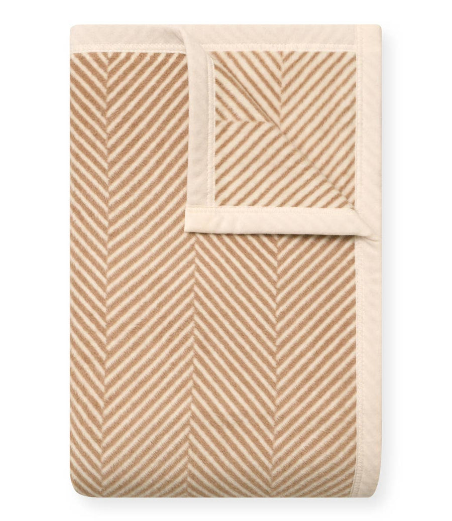 Harborview Herringbone Tan Blanket