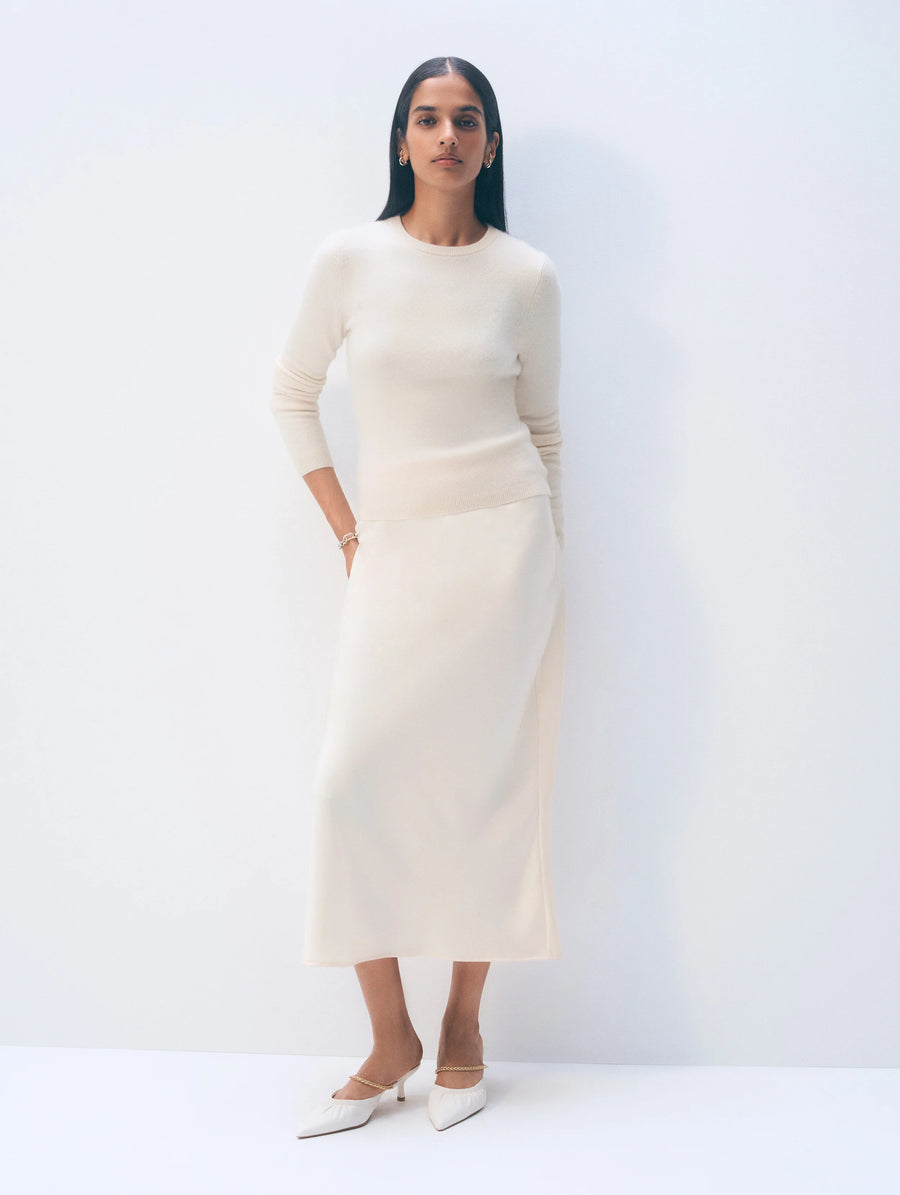 Cashmere Slim Stretch Crewneck