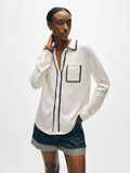 Cashmere Tipped Button Shirt